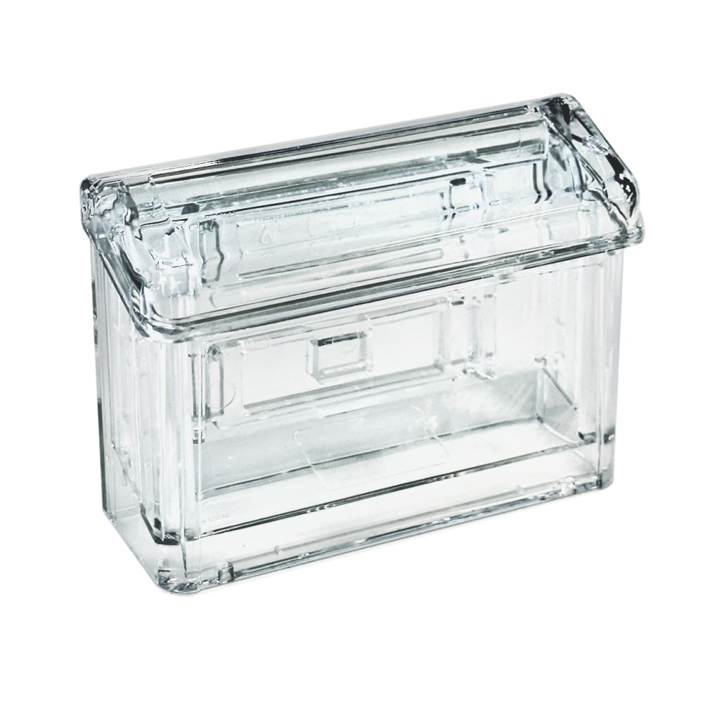 Azar Displays Styrene Outdoor Business Card Holder, 2.875inH x 4.25inW x 1.25inD, Clear, Pack Of 2 Pockets