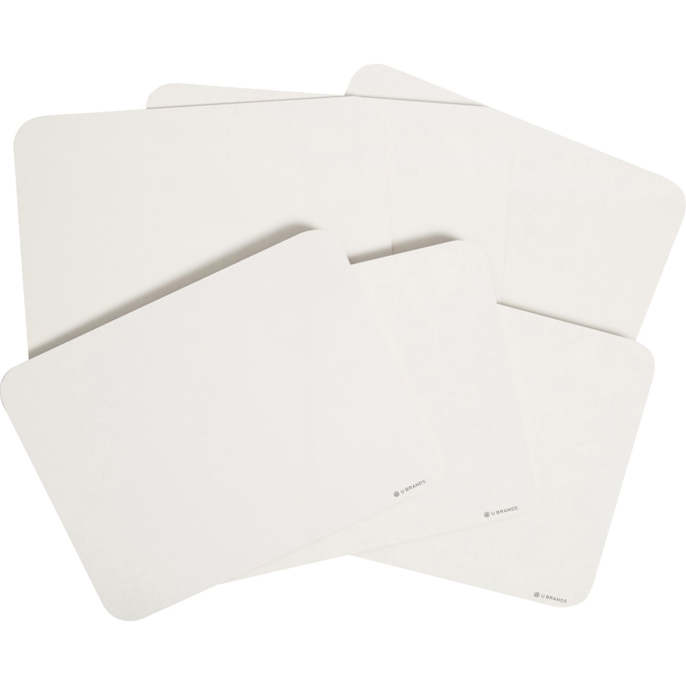 U Brands Single-Sided Dry-Erase Lap Board Value Pack, 12in X 9in, 6 Pack (3135U00-01)