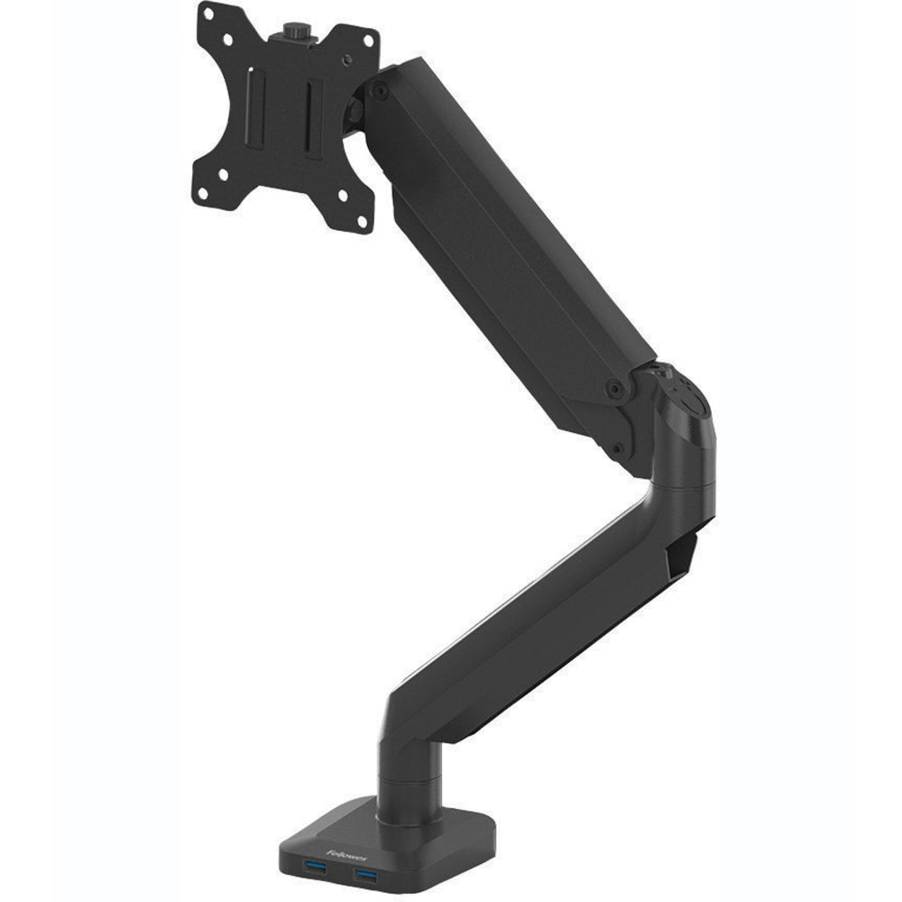 Fellowes Platinum Series Single-Monitor Arm For Monitors Up To 40in, 17 1/4inH x 4 1/2inW x 18 9/16inD, Black, 8043301