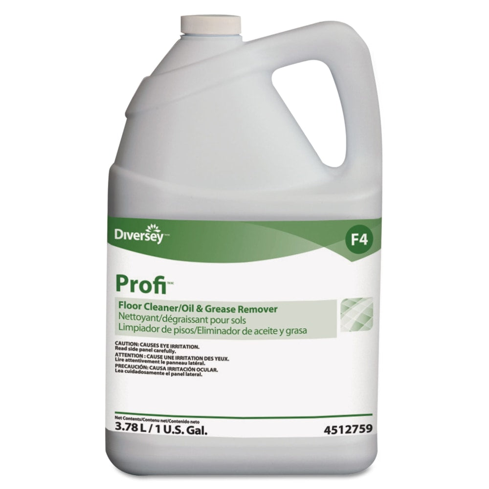 Diversey Profi Floor Cleaner And Grease Remover, 128 Oz Bottle, Case Of 4