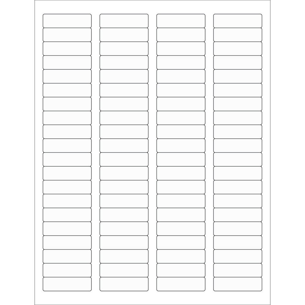 Tape Logic Laser Labels, LL220CL, Rectangle, 1 3/4in x 1/2in, Clear, Pack Of 8,000