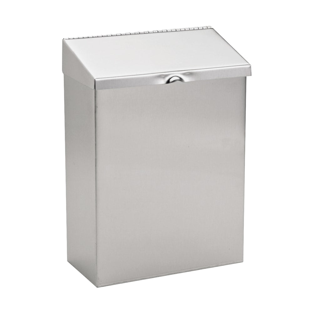 Hospital Specialty Stainless Steel Sanitary Napkin Receptacle, 11in x 8in x 4in, Silver