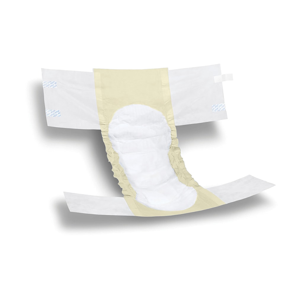 FitRight Basic Disposable Briefs, X-Large, White/Yellow, 25 Briefs Per Bag, Case Of 4 Bags