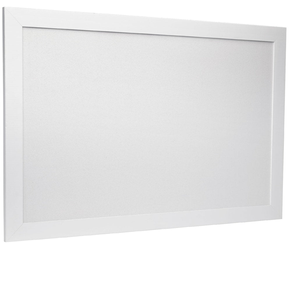Excello Global Products Cork Bulletin Board, 24in x 36in, White Wood Frame