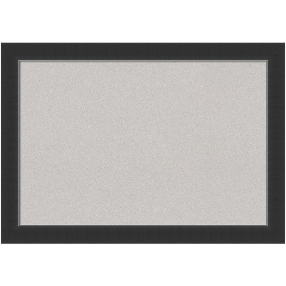 Amanti Art Cork Bulletin Board, 41in x 29in, Gray, Corvino Black Wood Frame