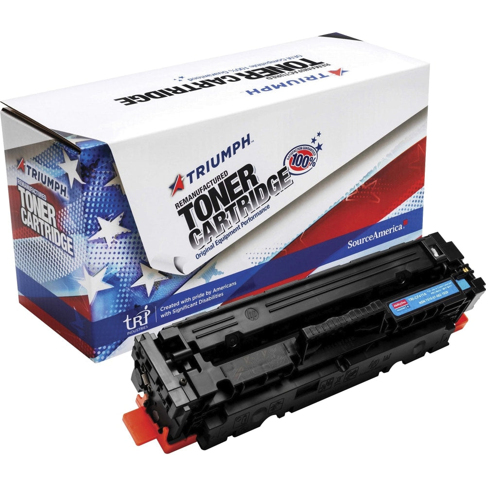 SKILCRAFT TAA Compliant Remanufactured Cyan Toner Cartridge Replacement For HP 410A, CF411A
