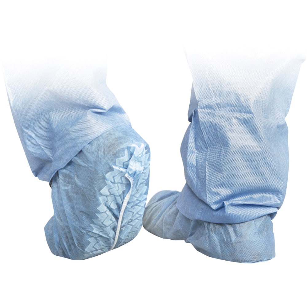 Medline Spun Polypropylene Nonskid Shoe Covers, XL, Blue, Case Of 200 Covers