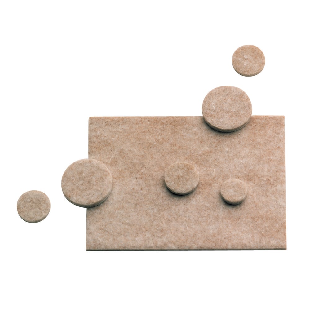Master Caster Scratch Guard Self-Adhesive Felt Pads, Combo Pack, Pack Of 25