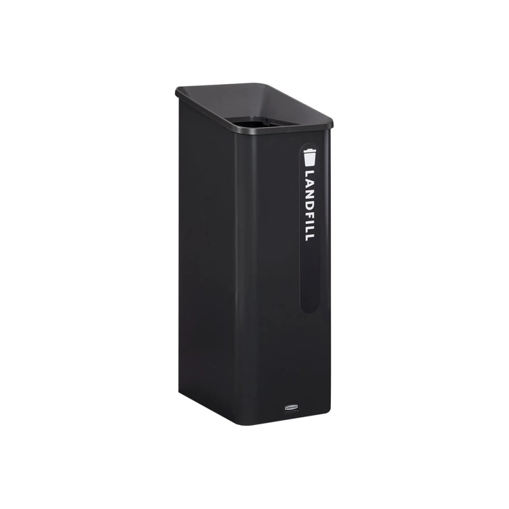 Rubbermaid Commercial Products Sustain - Trash can - 15 gal - powder-coated steel - black, charcoal