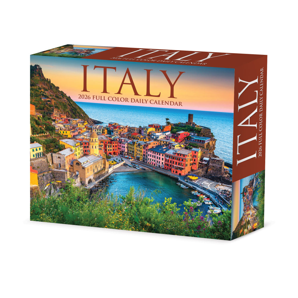 2026 Willow Creek Press Page-A-Day Daily Desk Calendar, 6-1/4in x 5-1/2in, Italy, January To December, 54246