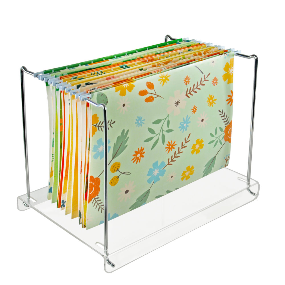 Azar Displays File Desk Holder, Letter Size, 13-1/4inH x 10inW x 11inD, Clear