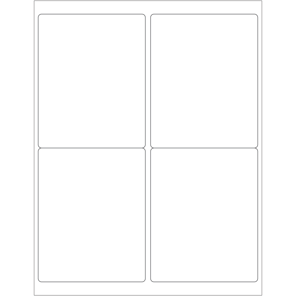 Tape Logic Inkjet/Laser Labels, LL129MC, Rectangle, 4in x 5in, White, Master Case Of 4,000