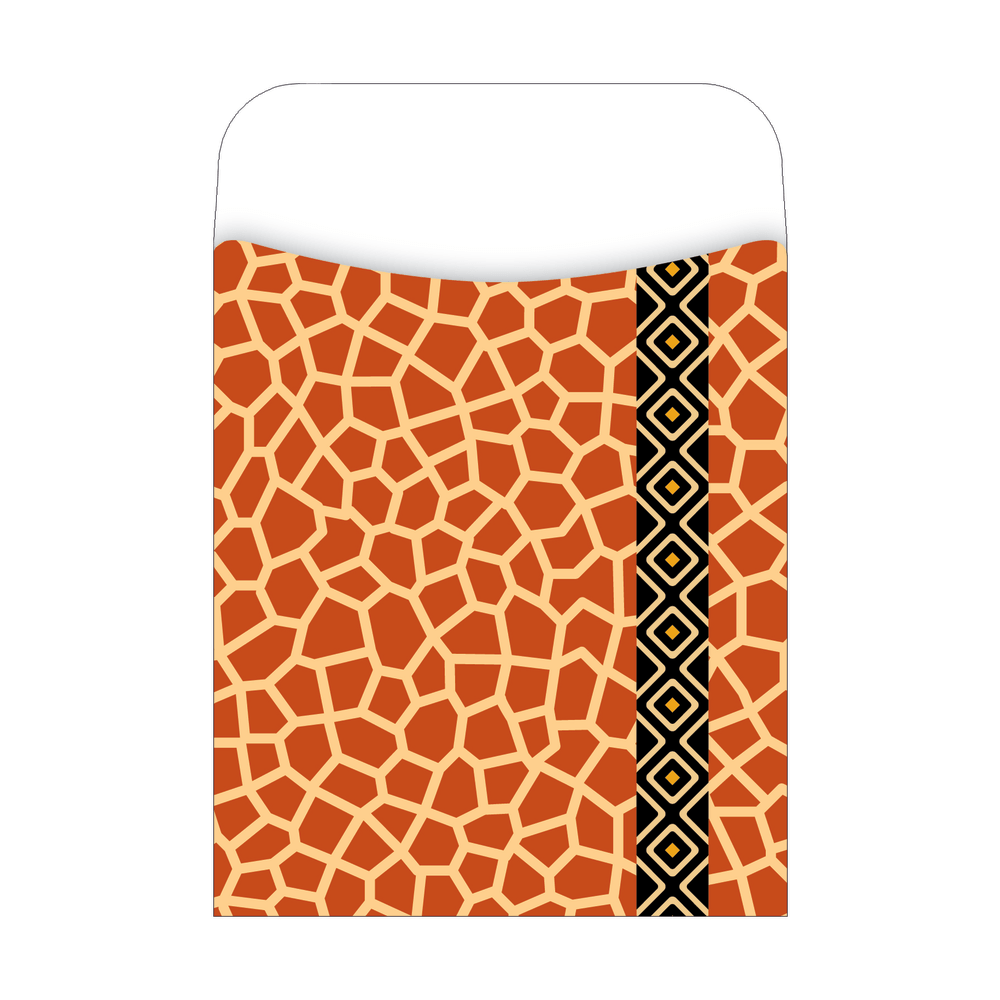 Barker Creek Library Pockets, 3 1/2in x 5 1/8in, Giraffe, Pack Of 30