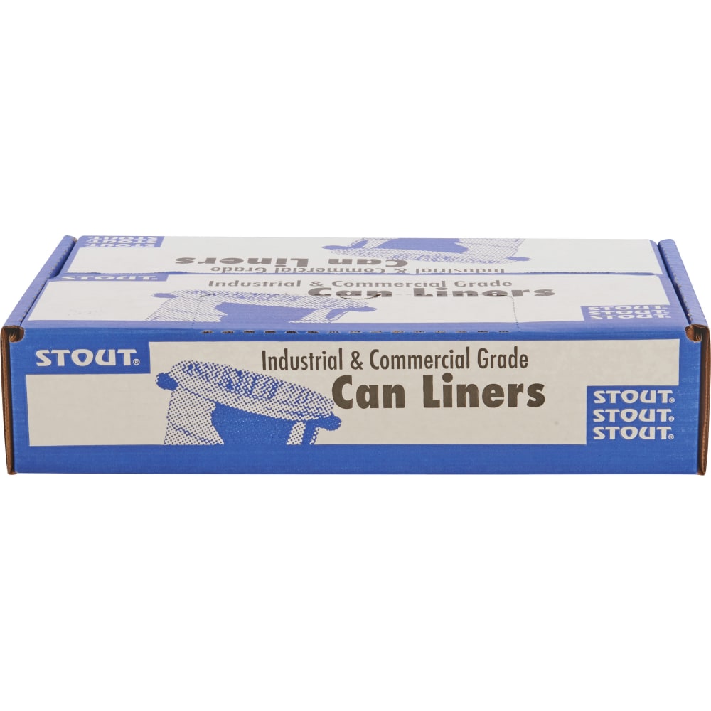 Stout 1.5-mil Trash Bags, 1.5mil, 33 Gallons, 33in x 40in, Black/Brown, Carton Of 100