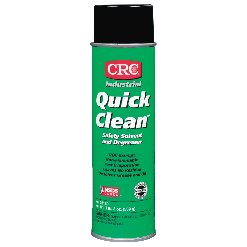 CRC Quick Clean Aerosol Safety Solvent/Degreaser, 20 Oz Can, Case of 12