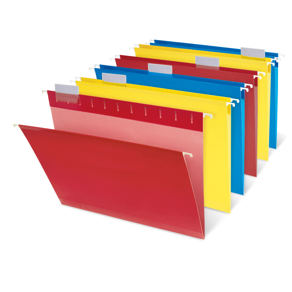Office Depot Brand Reinforced Hanging File Folders, 8 1/2in x 11in, Letter Size, Assorted Colors, Pack Of 6 Folders