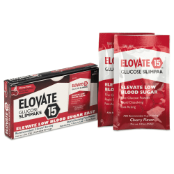 First Aid Only Elovate Glucose SlimPak Refill For SmartCompliance General Business Cabinets, 0.55 Oz, Box Of 2 Packs
