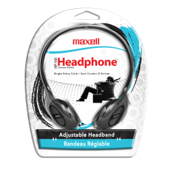 190319 - Maxell HP-100 Lightweight Stereo Headphone, Black