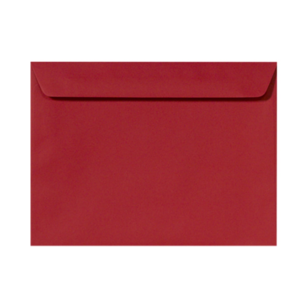 LUX Booklet 9in x 12in Envelopes, Gummed Seal, Ruby Red, Pack Of 50
