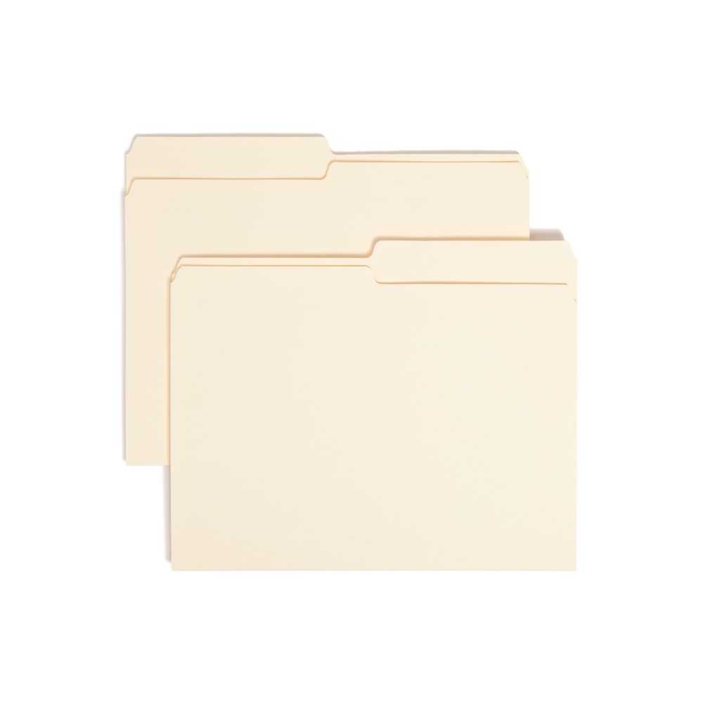 Smead Manila File Folders, Letter Size, 1/2 Cut, Pack Of 100