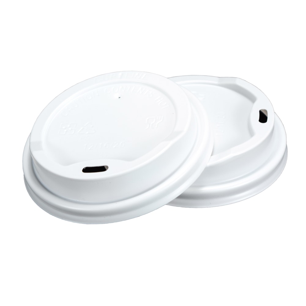 RDI Disposable Cup Lids, 10 Oz/12 Oz, White, Case Of 1,000 Lids