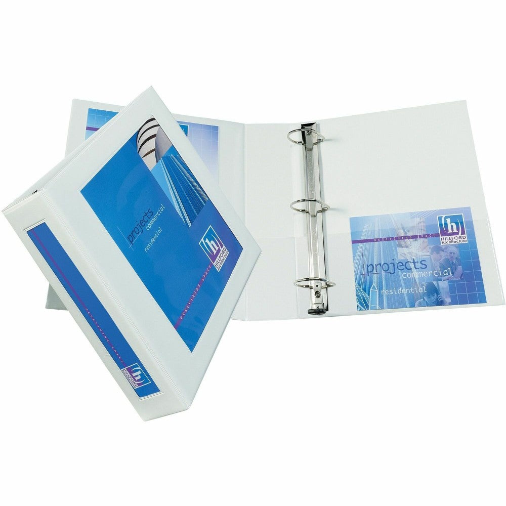 SKILCRAFT Framed View Binder - 2in Binder Capacity - Letter - 2in Ring - Fastener(s): D-Ring - Pocket(s): Internal - White - Pocket, Easy Insert Spine