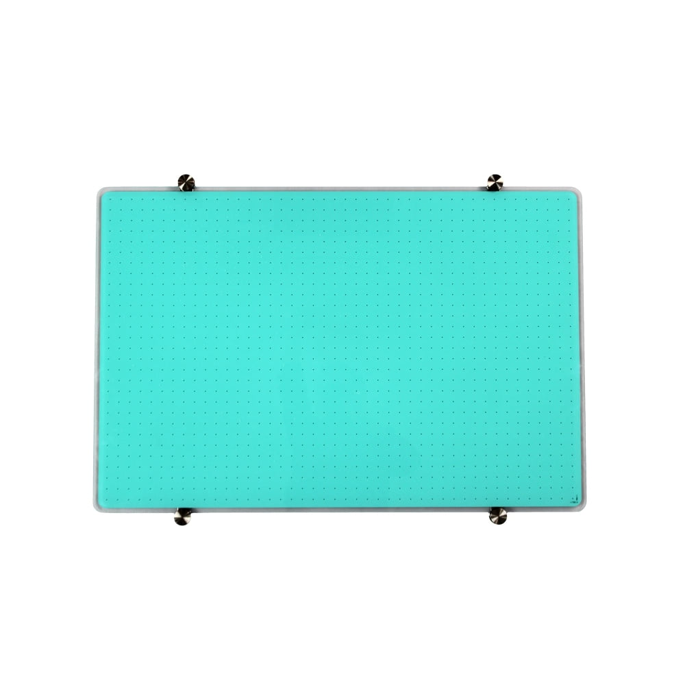 Floortex Viztex Glacier Multi-Purpose Grid Glass Dry Erase Board, 30in x 40in, Teal