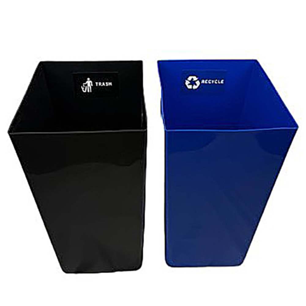 Hospitality Source Large Replacement Liner Sets, 22-Quart, Black/Blue, Case Of 6 Sets