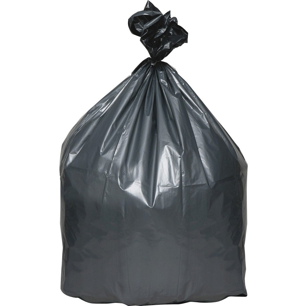 Webster Super Heavy-Duty Platinum Plus 1.55 mil Trash Bags, 61 gal, 56inH x 39inW, 70% Recycled, Gray, 25 Bags