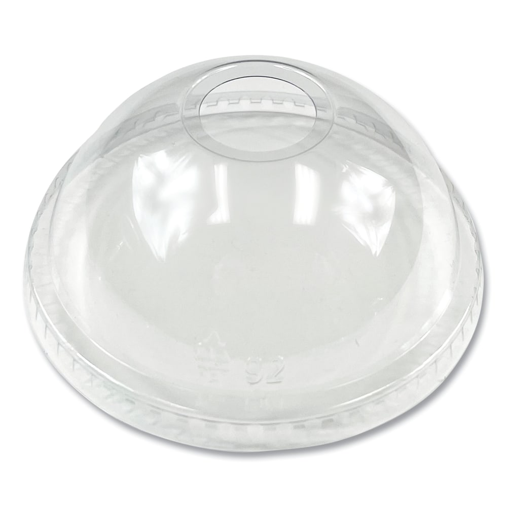 Boardwalk PET Cold Cup Dome Lids, Fits 9 Oz Squat To 12 Oz PET Cups, Clear, Pack Of 1,000 Lids
