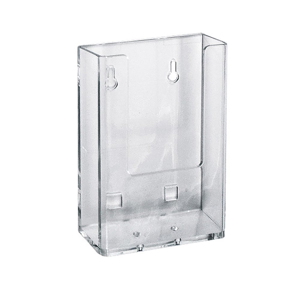 Azar Displays Wall-Mount Brochure Holders, Trifold, 1 Pocket, 6 1/4inH x 4inW x 1 1/2inD, Pack Of 10