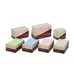 SKILCRAFT 3in x 5in 30% Recycled Self-Stick Notes, Assorted Pastel Colors, 100 Sheets, Pack Of 6 (AbilityOne 7530-01-456-0683)