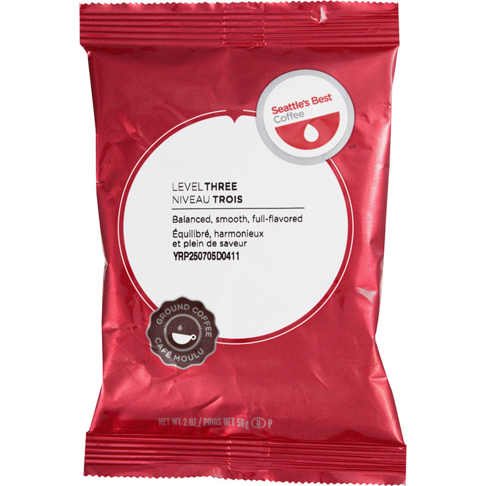 Seattles Best Coffee Ground Coffee, Level 3, Medium Roast, Portside Blend, 2 Oz Per Bag, Box Of 18 Packets