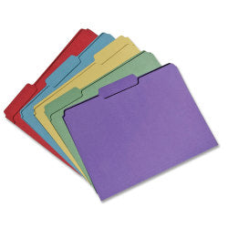 SKILCRAFT File Folders, Assorted Colors, Box Of 100, (AbilityOne 7530-01-566-4138)