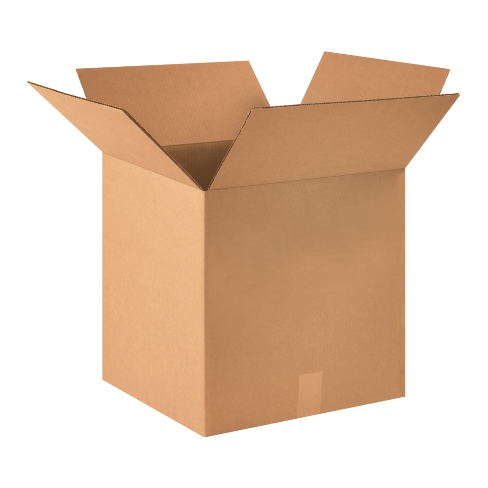 Partners Brand Heavy-Duty Single Wall Boxes, 16in x 16in x 16in, Kraft, Pack of 25