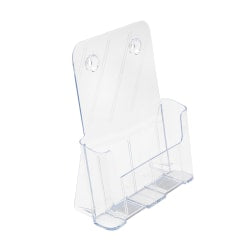 Deflecto Literature DocuHolder, Letter/Magazine Size, 10 3/4inH x 9 1/4inW x 3 3/4inD, Clear