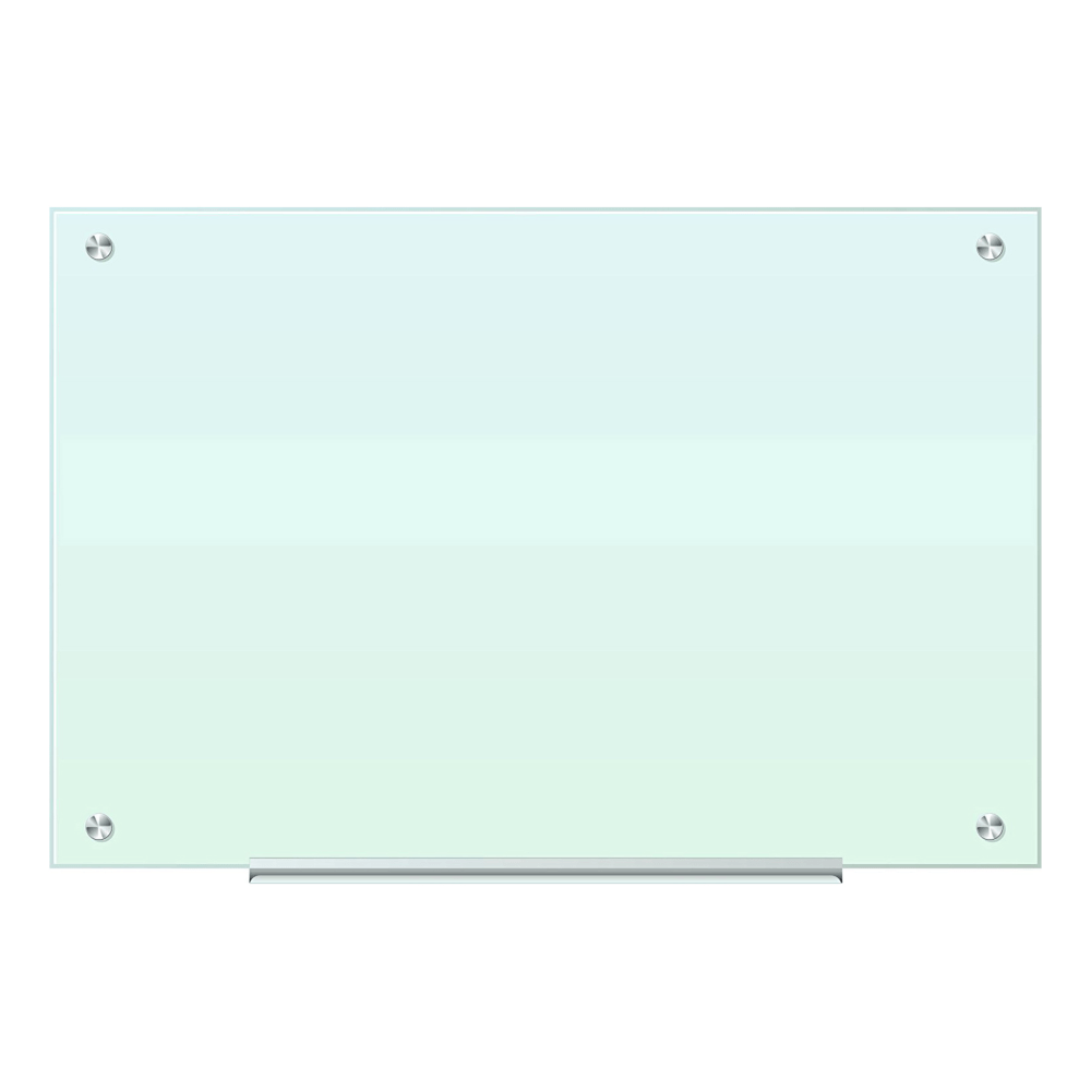 U Brands Magnetic Glass Dry-Erase Board, 36in X 24in, White Frosted Surface, Frameless, Actual Size 35in X 23in (2298U00-01)