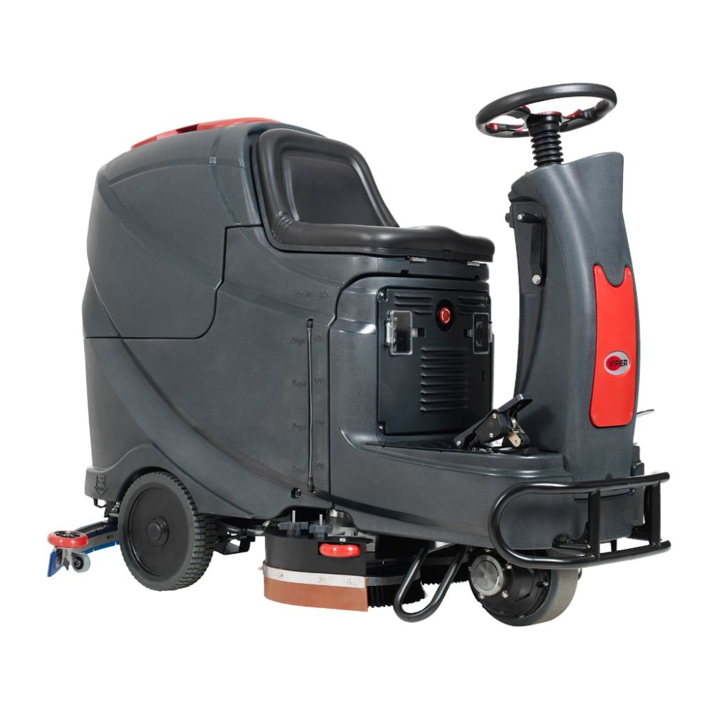 Nilfisk Viper AS710R-TPPL Disc Battery-Powered Ride-On Scrubber, 128Ah, 30in