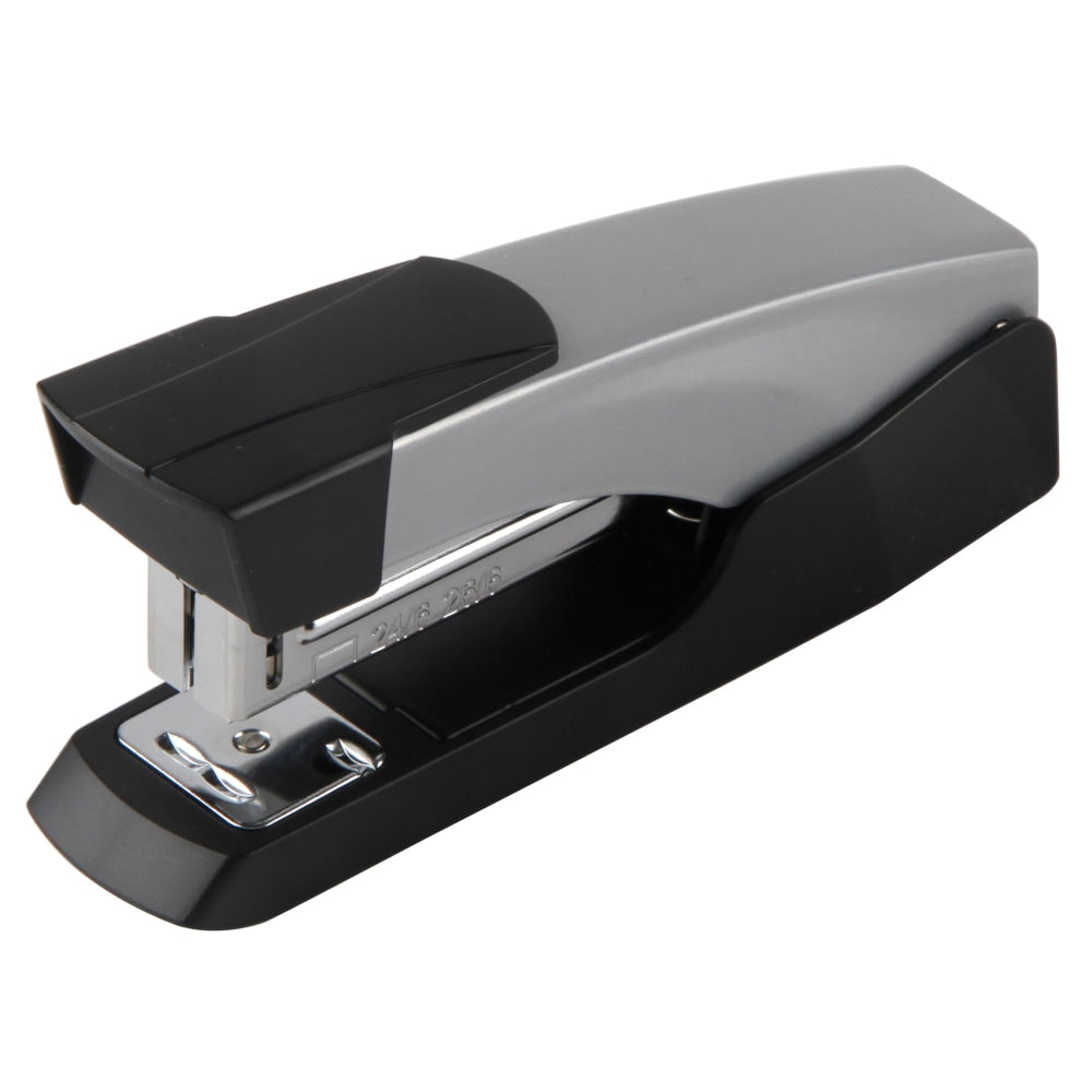 Office Depot Brand Compact Half-Strip Metal Desktop Stapler, 20 Sheets Capacity, Silver
