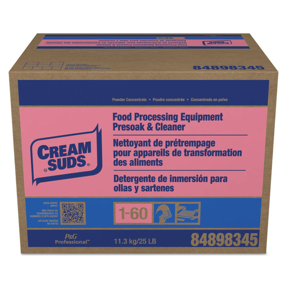 Cream Suds Dishwashing Detergent Manual Pot and Pan Presoak and Detergent with Phosphate, Baby Powder Scent, Powder, 25 lb Box