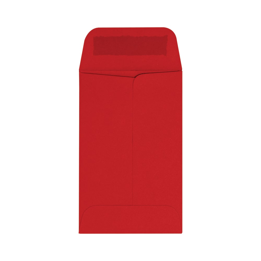 LUX Coin Envelopes, #1, Gummed Seal, Ruby Red, Pack Of 500