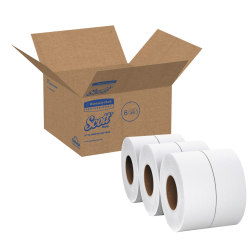Scott 2-Ply JRT Jumbo Toilet Paper, 2000ft Per Roll, Pack Of 6 Rolls