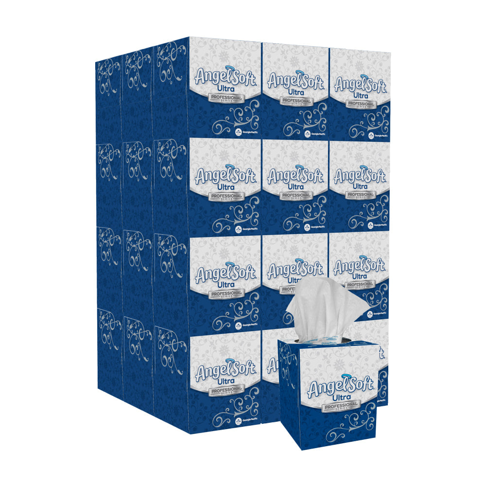 Angel Soft Ultra Professional Series Premium 2-Ply Facial Tissue, Cube Box, 96 Sheets Per Box, Case Of 36 Boxes