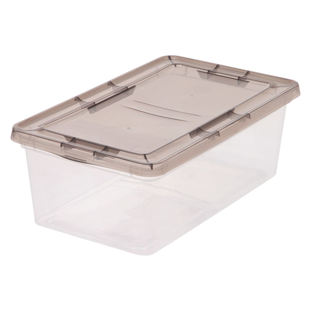 Iris Snap Top Storage Box, 1.6 Gallon, Clear