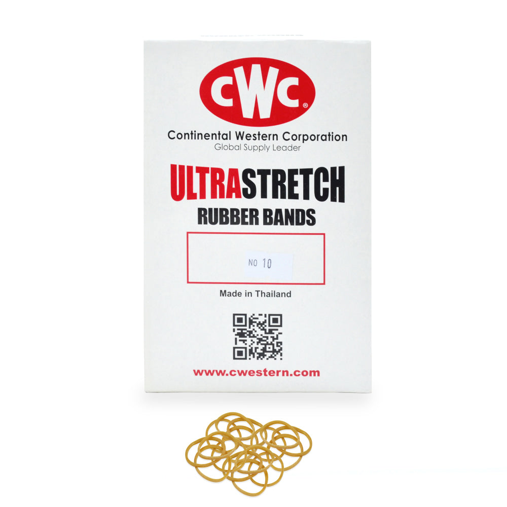 CWC #10 Rubber Bands, 1 Lb Bag, Brown