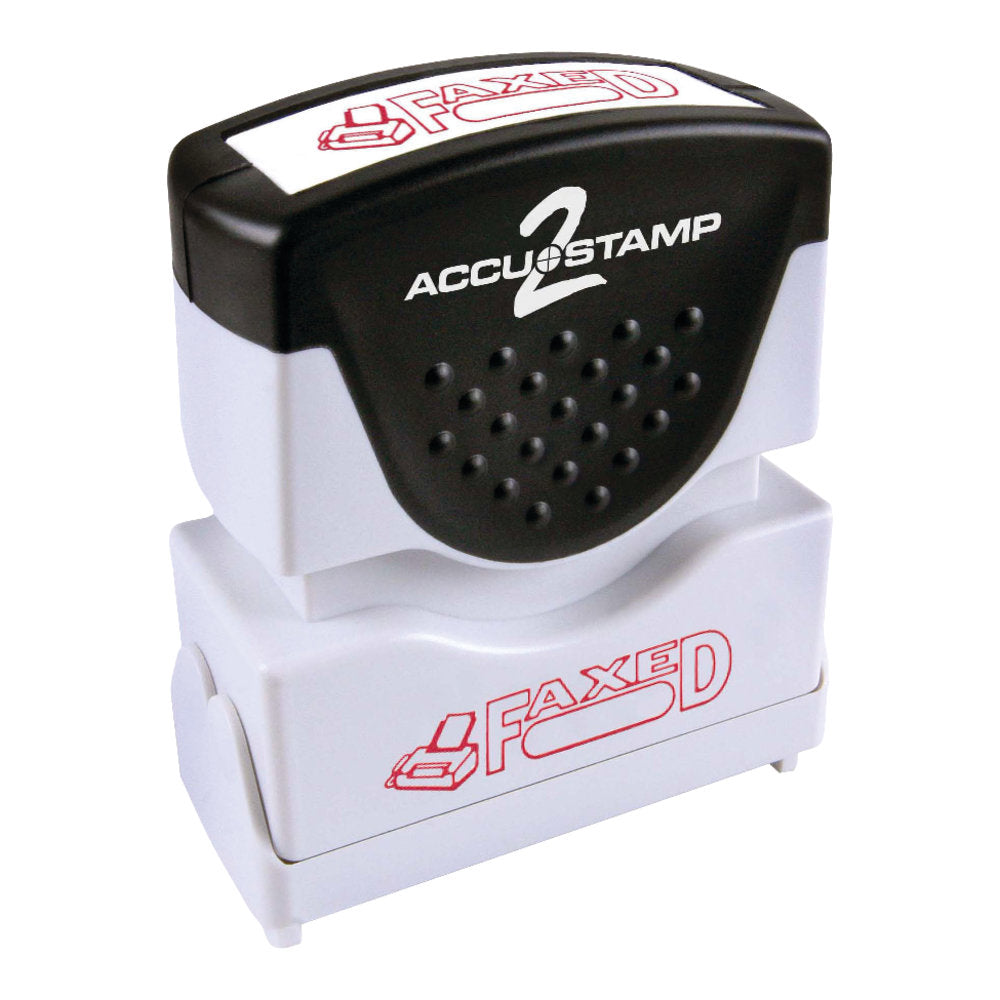 AccuStamp2 Faxed Stamp, Shutter Pre-Inked One-Color FAXED Stamp, 1/2in x 1-5/8in Impression, Red Ink