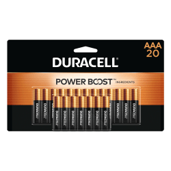 Duracell Coppertop AAA Alkaline Batteries, Pack of 20