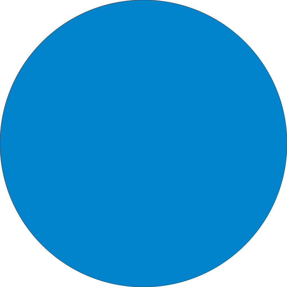 Tape Logic Removable Round Color Inventory Labels, DL615C, 4in, Light Blue, Pack Of 500