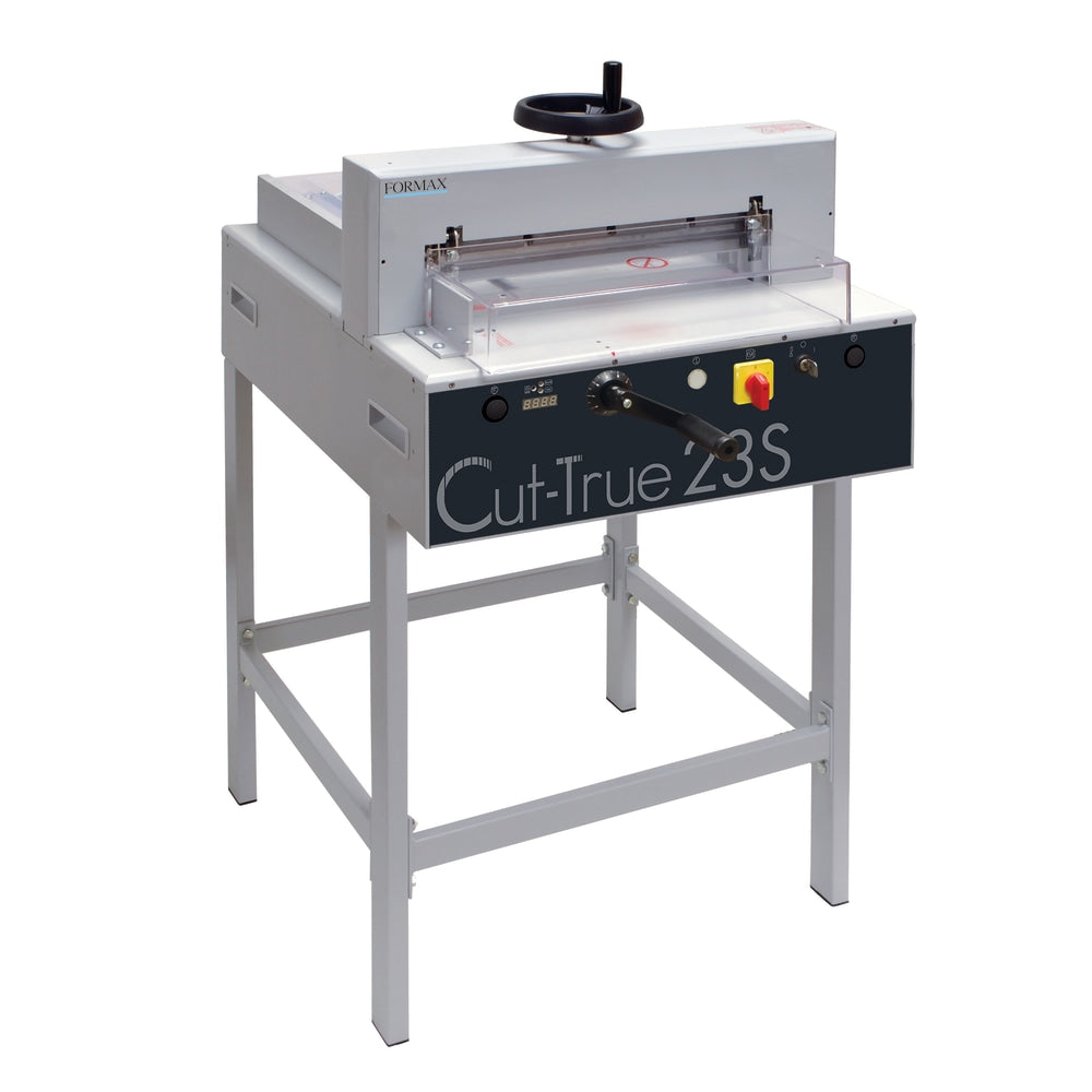 Formax Cut-True 23S Semi-Automatic 17inL Guillotine Paper Cutter With LED Laser Line, Gray