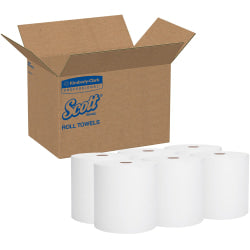 Scott Professional 1-Ply Paper Towels, 950ft Per Roll, 70% Recycled, Pack Of 6 Rolls